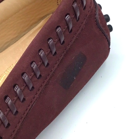 TOD’S Burgundy Suede Driving Loafers Size 36.5 - Picture 13 of 14